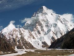 33 K2 Full View With Angel Angelus Peak From Near Concordia In The Morning